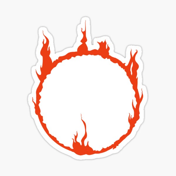 Signo oscuro - rojo Pegatina