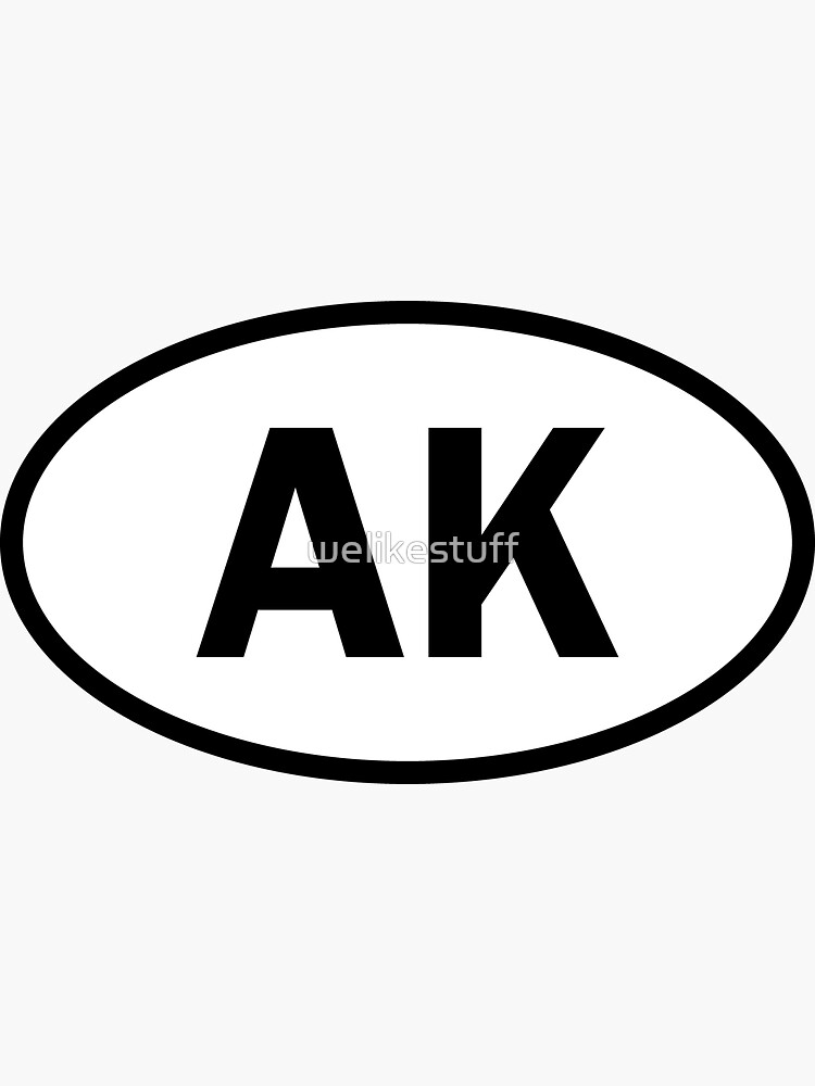 Alaska - AK - oval sticker by welikestuff