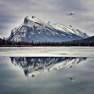 Artwork thumbnail, Mount Rundle Reflected by indigorayz
