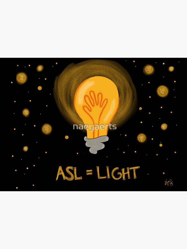 "ASL = Light" Sticker by naeyaerts Redbubble