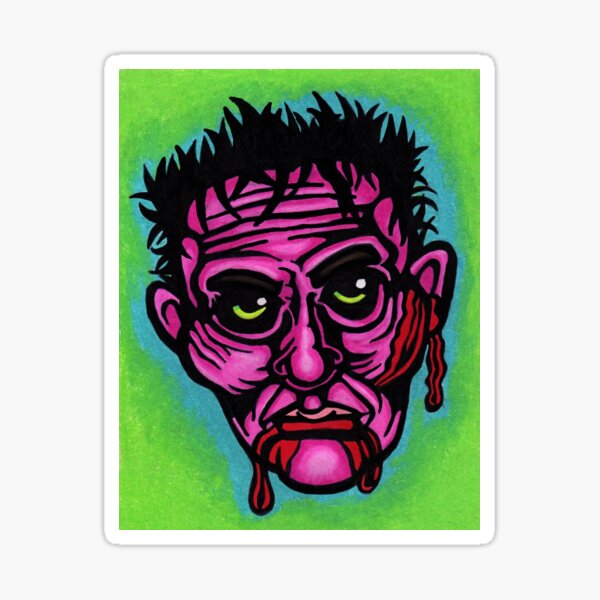 Pink Zombie Sticker
