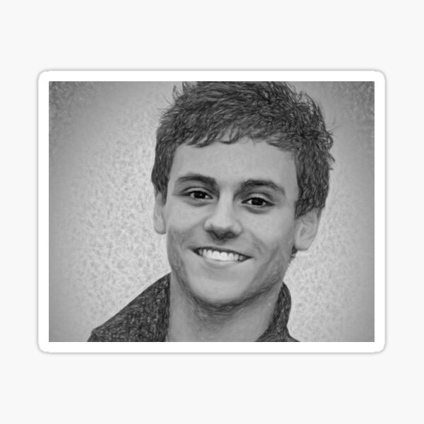 Item preview, Drawing - Tom Daley handsome smile designed and sold by Michael Taggart.
