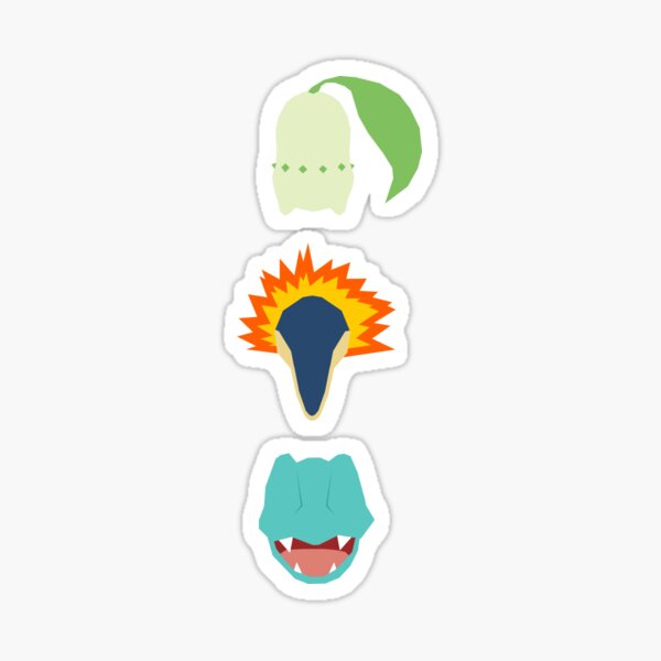 Minimalist Johto Trio Sticker