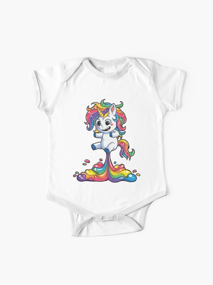 Rainbow Unicorn Donut Short-Sleeve T-Shirts for 2-6T Girl