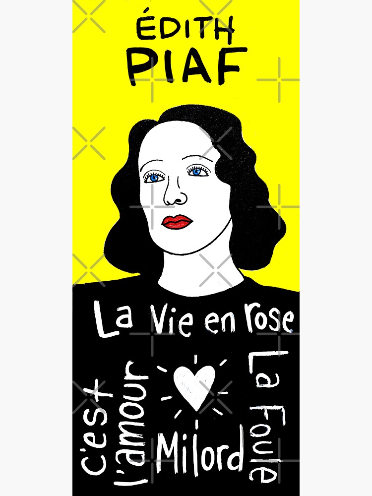 Edith Piaf Pop Folk Art by krusefolkart