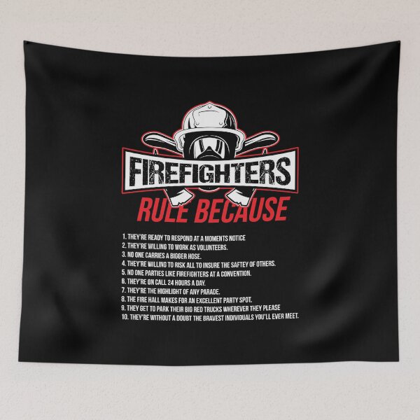 Item preview, Firefighter Rules Firemen Birthday Gift designed and sold by haselshirt.