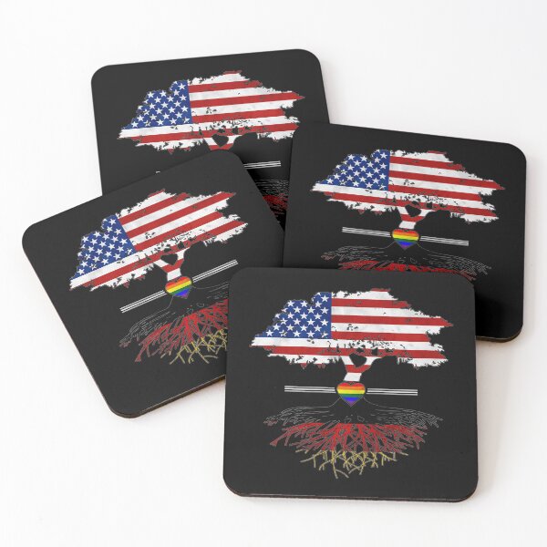 Item preview, American Grown German Roots Gay Heart LGBT Pride designed and sold by Patrick Hiller.
