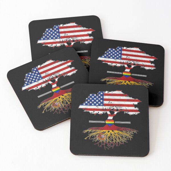 Item preview, American Grown Spanish Roots Gay Heart LGBT Pride designed and sold by Patrick Hiller.