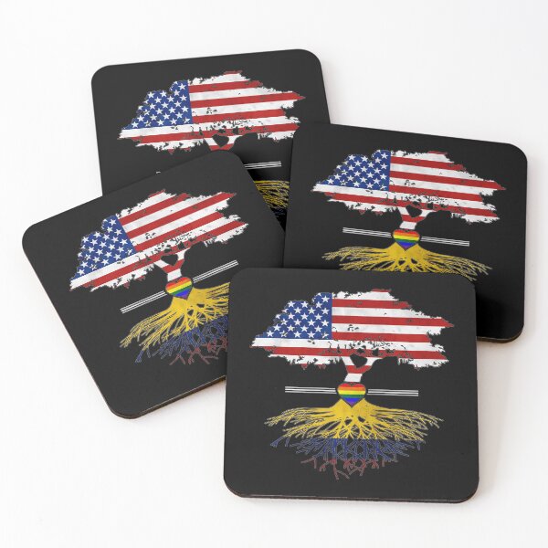 Item preview, American Grown Colombian Roots Gay Heart LGBT Pride designed and sold by Patrick Hiller.