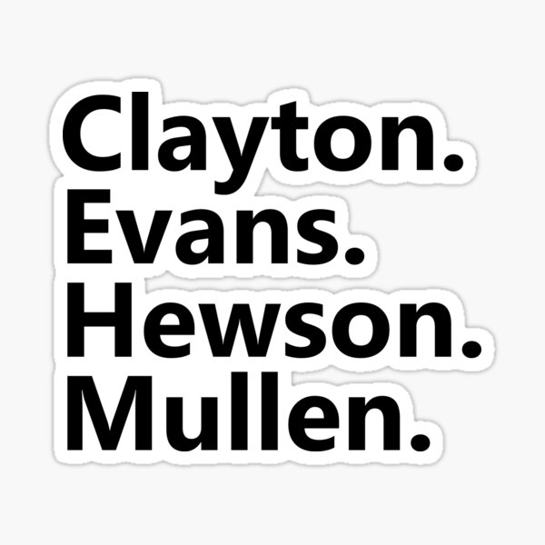 Artikel-Vorschau von Clayton. Evans. Hewson. Mullen. U2, designt und verkauft von FlatlandsDesign.