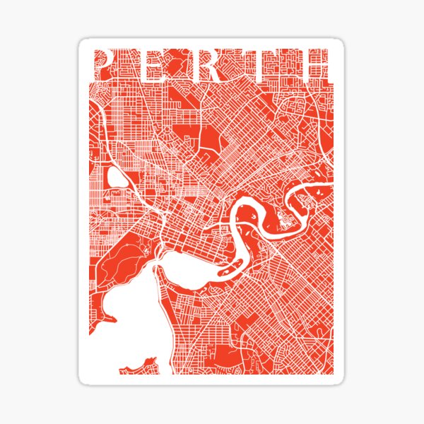 Item preview, Perth (Red) designed and sold by CartoCreative.