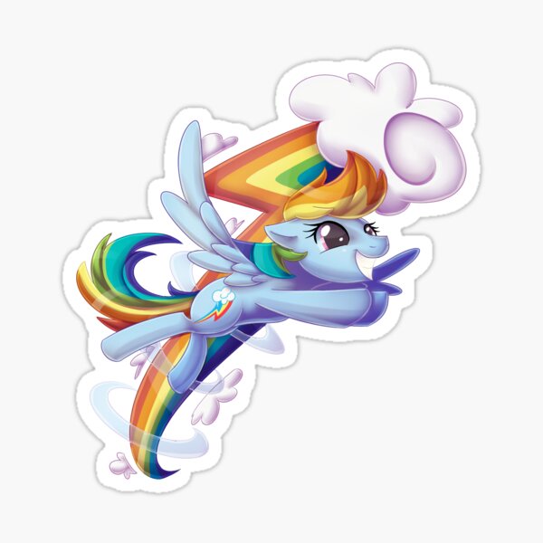 Rainbow Dash Sticker Sticker By Alidythera Redbubble