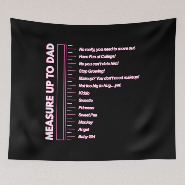 Item preview, Measure Up to Dad Daughter Cute Kid Growth Chart designed and sold by KNUXX Shop.