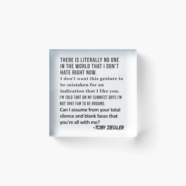 Item preview, Toby Ziegler West Wing quotes designed and sold by FlatlandsDesign.
