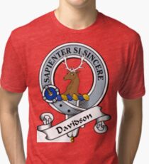 00052 Davidson Clan/Family Tartan Tri-blend T-Shirt