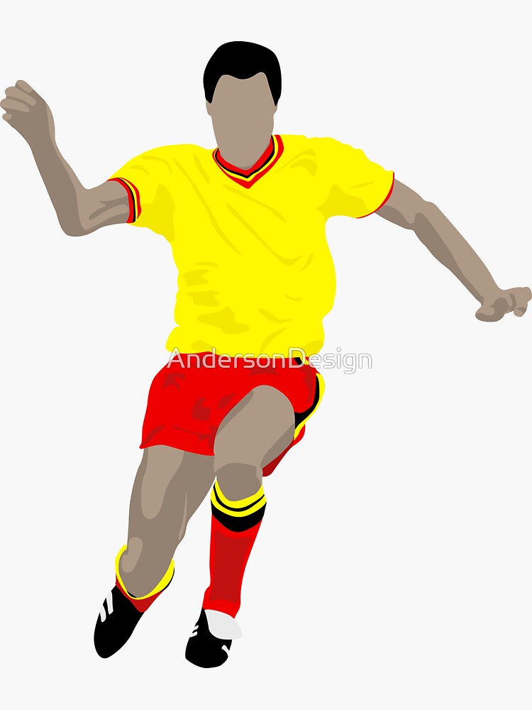 Watford Favourite Football Player//Number Personalised Water Bottle Sticker