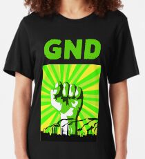 GND Green New Deal AOC Alexandria Ocasio-Cortez Slim Fit T-Shirt