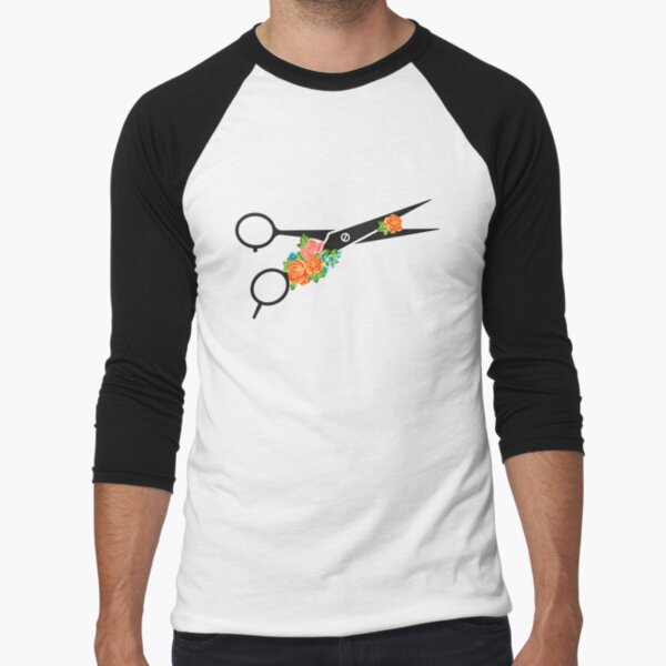 Floral Shears Baseball ¾ Sleeve T-Shirt