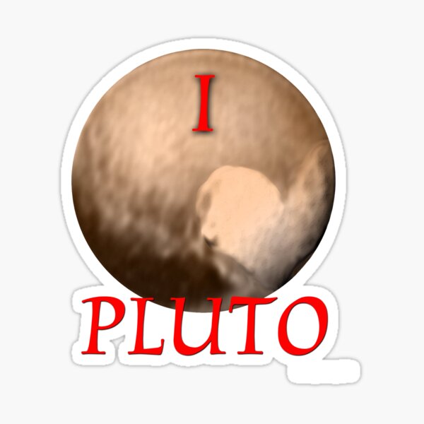 I Love Pluto Sticker