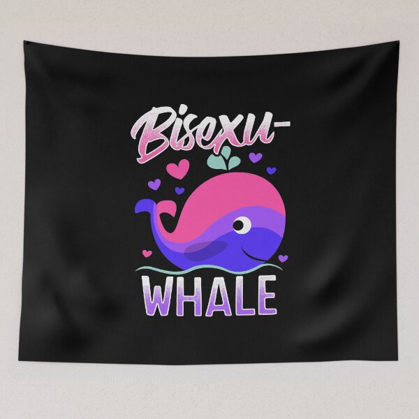 Item preview, BisexuWHALE- Funny Bisexual Pride Illustration designed and sold by festivalshirt.