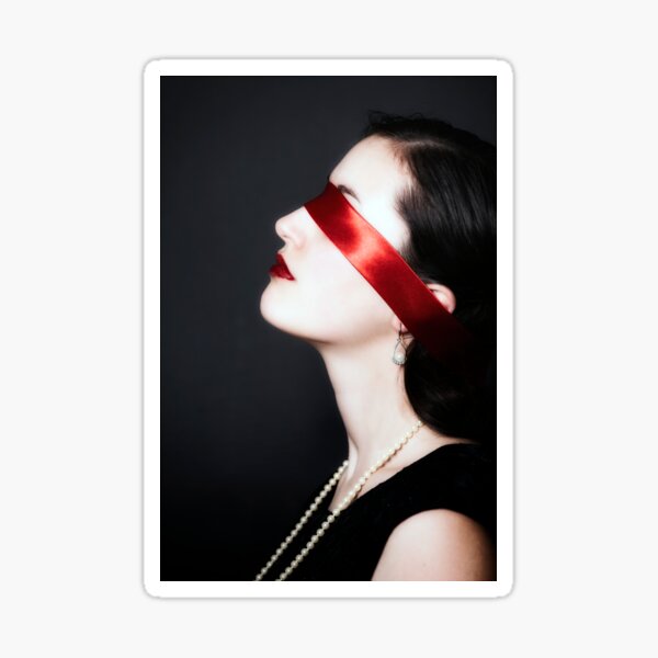 Blindfolded woman Sticker for Sale by artwork-ty