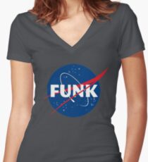 Space Funk Women's Fitted V-Neck T-Shirt