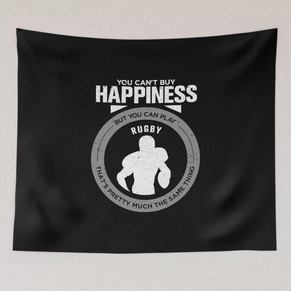 Item preview, Rugby Gift You Can't Buy Happiness But You Can Play Rugby That's Pretty Much The Same Thing designed and sold by Orange Pieces.