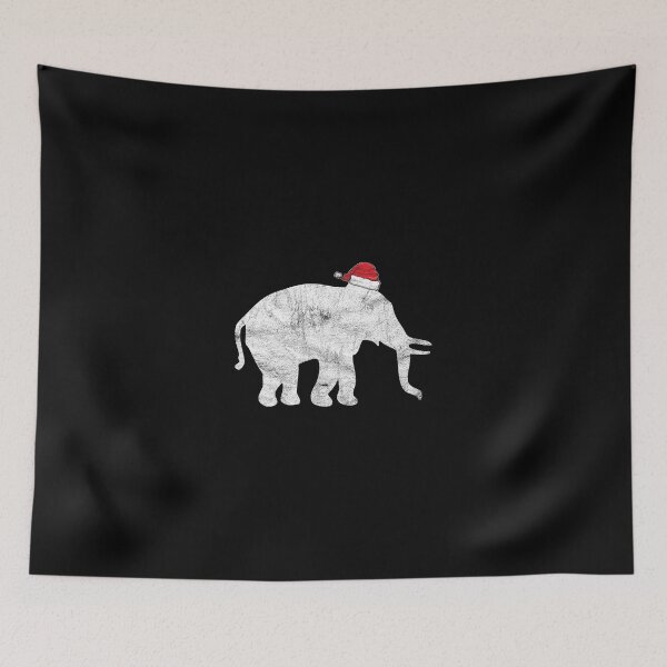 Item preview, White Elephant Gift Santa Hat Funny Distressed I Love Elephants designed and sold by KNUXX Shop.
