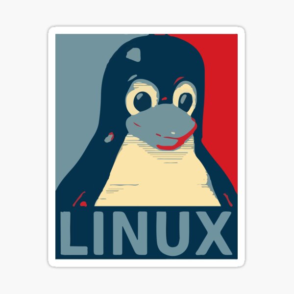 Item preview, Linux Tux penguin poster head red blue  designed and sold by SofiaYoushi.