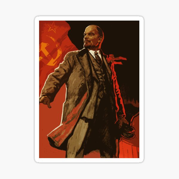 Lenin and us - soviet union propaganda poster Sticker
