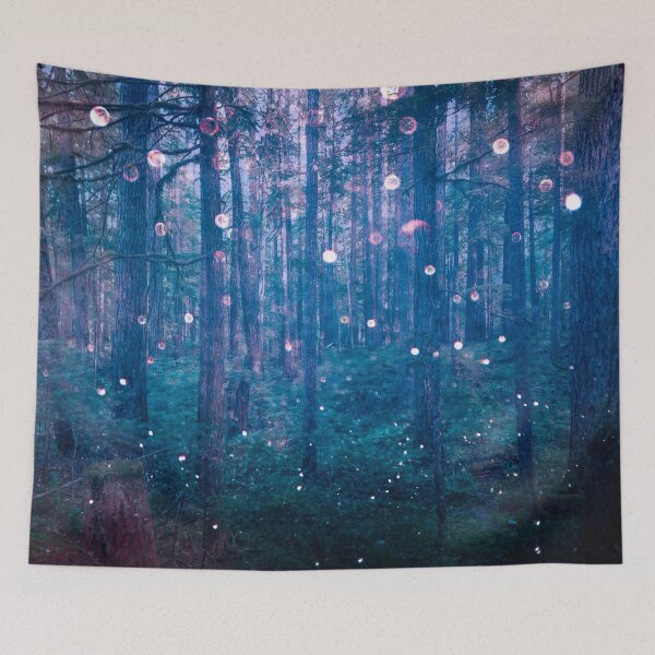 Item preview, Forest Trees Magical Path - Blue Magic in the Woods designed and sold by artcascadia.