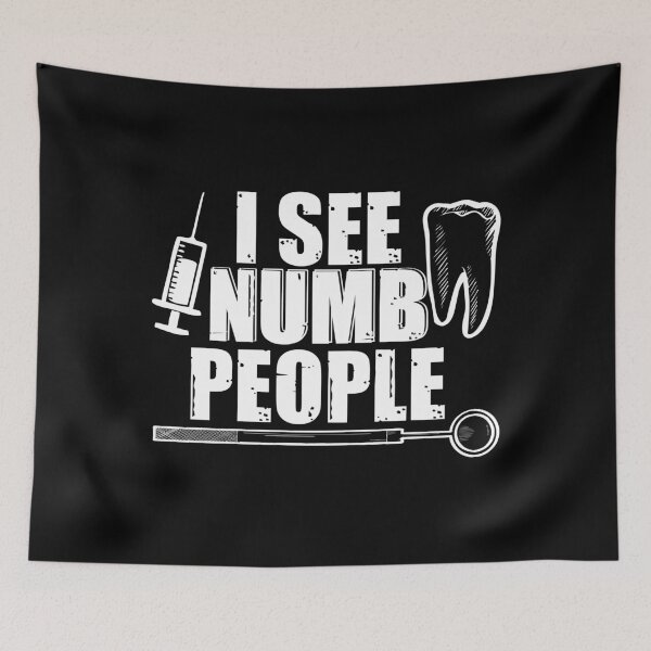 Item preview, I See Numb People Funny Dental Pun Dentist Humor White designed and sold by KNUXX Shop.