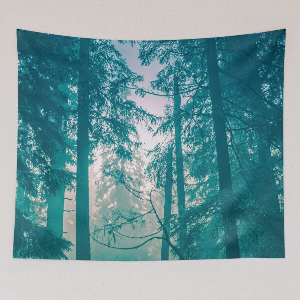 Item preview, Nature Forest - Misty Turquoise Woods designed and sold by artcascadia.