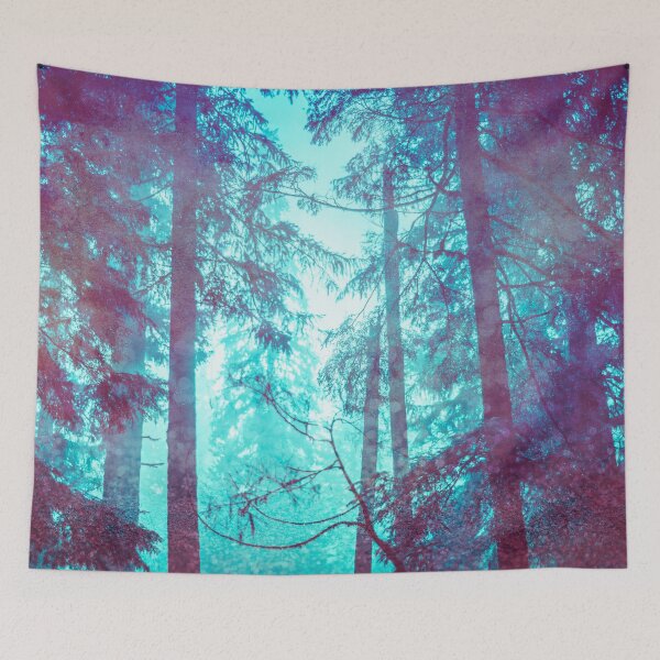Item preview, Nature Forest - Blue Mystical Winter Trees designed and sold by artcascadia.