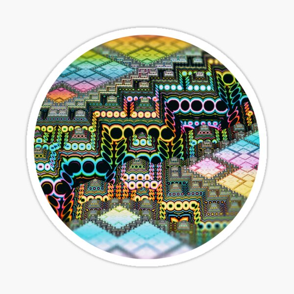 infrastructure IV. 3d Abstract Art Sticker