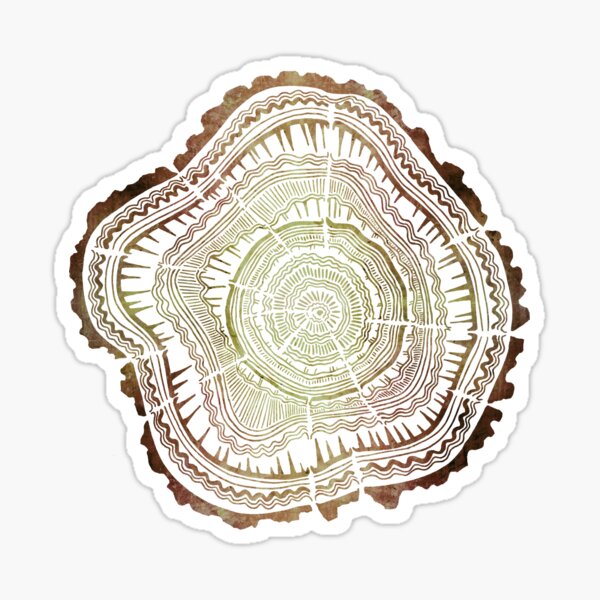 Tree Rings – Watercolor Sticker