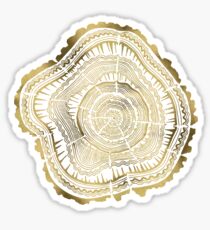 Gold Tree Rings Sticker