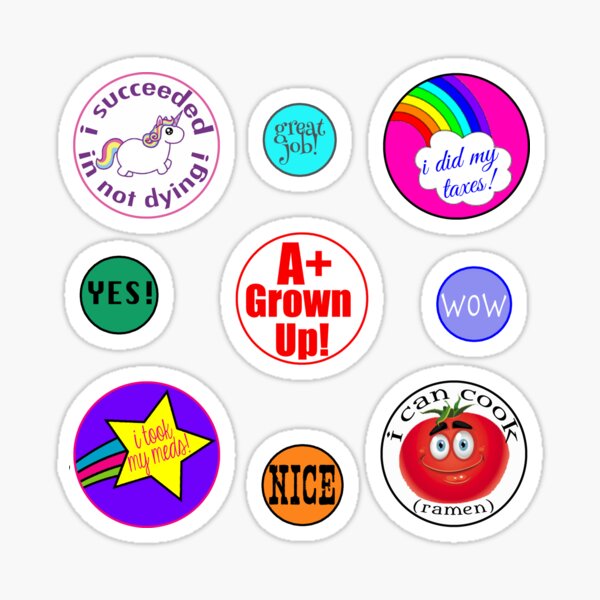 Adulting Stickers Series 1 - Great Job! (40+ Sticker Design