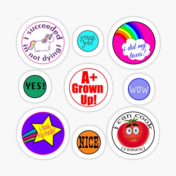 Funny Printable Stickers for Adults, Being an Adult is Hard Stickers,  Sarcastic Adulting Planner, Journal, and Scrapbooking Round Stickers 