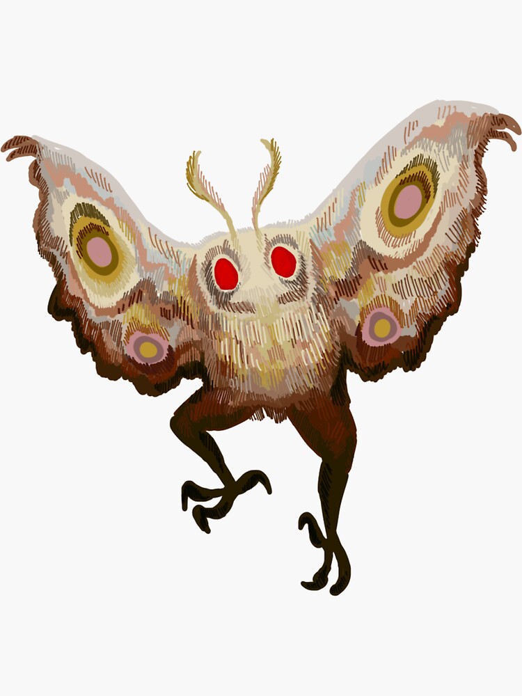 "common mothman" Sticker by tytonidae | Redbubble