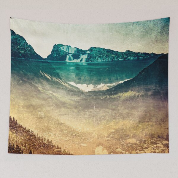 Item preview, Mountains and Forest - Glacier Lake Fog designed and sold by artcascadia.