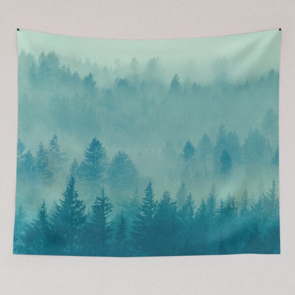 Item preview, Fog Forest - Blue Green Washington State Woods Foggy Trees  designed and sold by artcascadia.