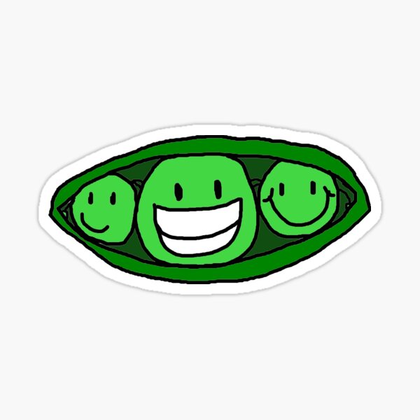 "Three Peas in a Pod" Sticker for Sale by lpgva Redbubble