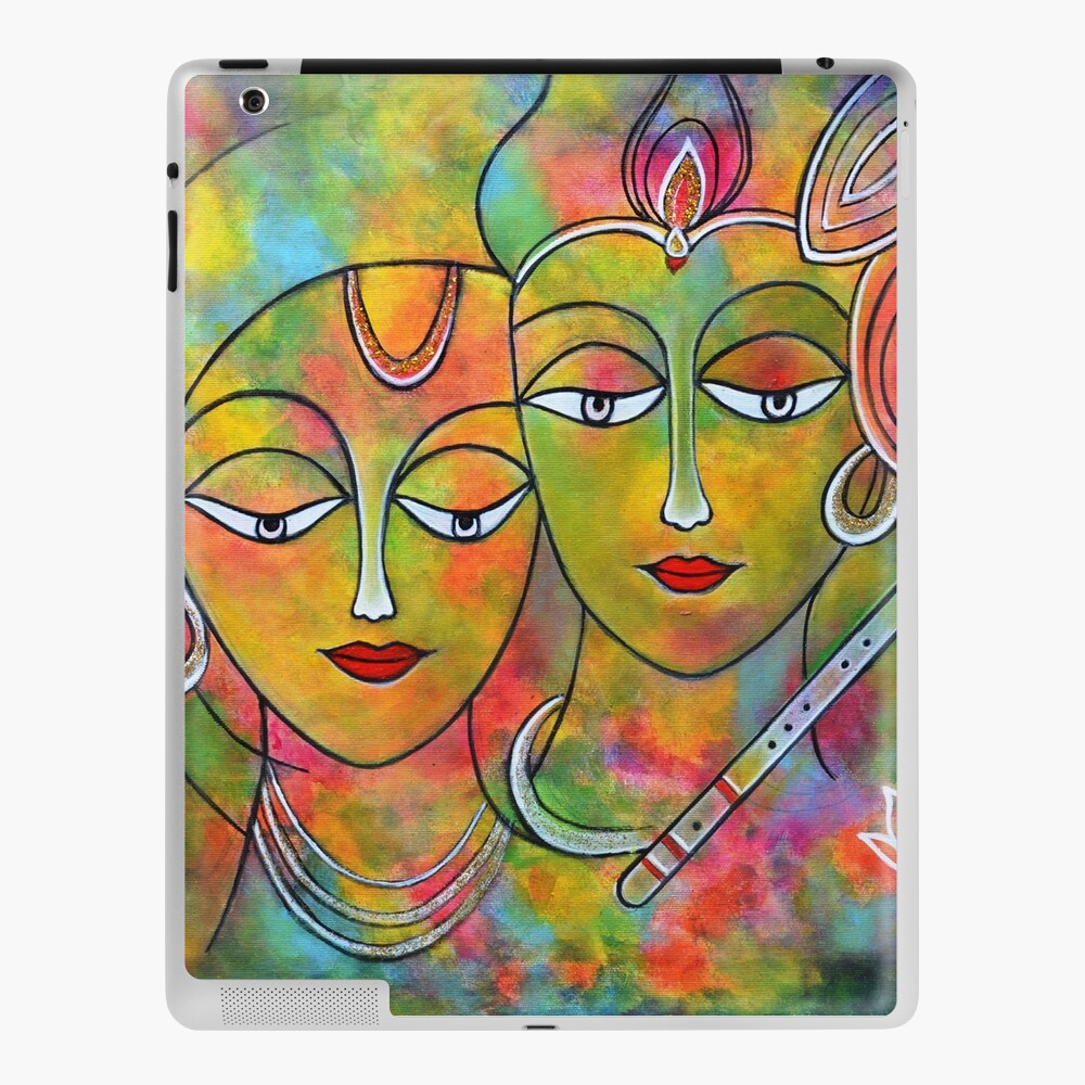 Radha Krishna Holi Abstract II Colorful Vibrant painting Acrylic painting  by Manjiri Kanvinde | Artfinder