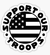 Support Our Troops Flag Sticker