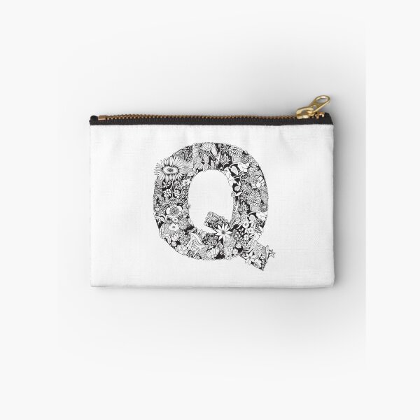 Item preview, Letter Q | Black and white | Flower Pattern | Typography | Name art | Custom designed and sold by hayleylauren.