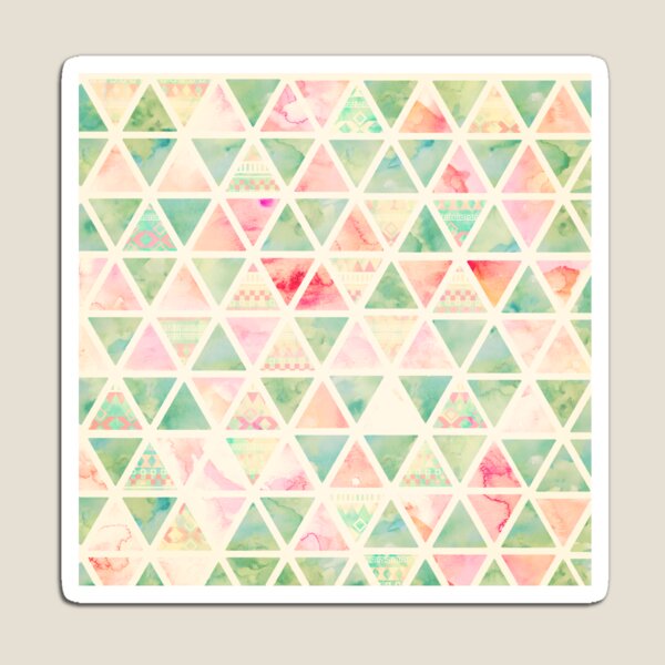 Item preview, Abstract Triangles Pattern Pink Turquoise Tie dye  designed and sold by GirlyTrend.