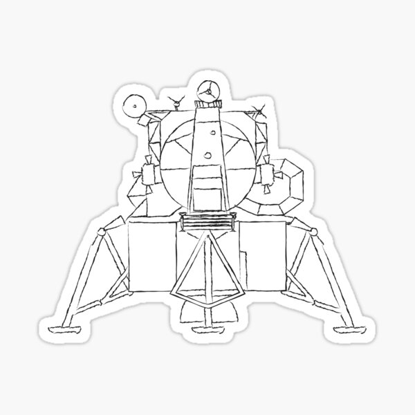 Lunar module sketch Sticker