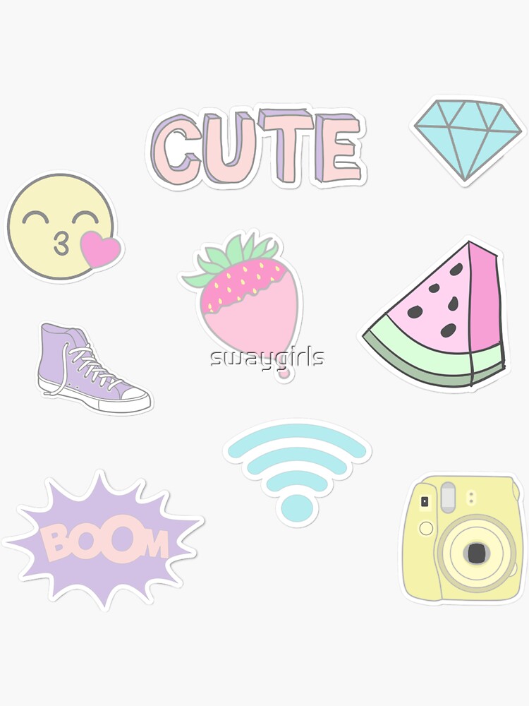 Cute pastel variety sticker pack | Sticker