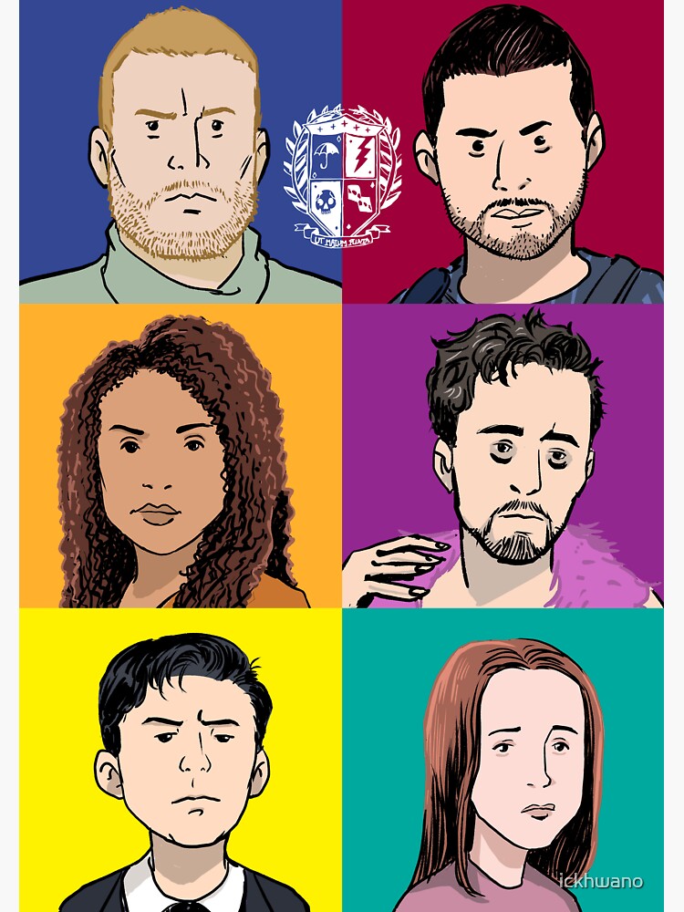 "Umbrella Academy Family Portrait" Sticker for Sale by ickhwano Redbubble
